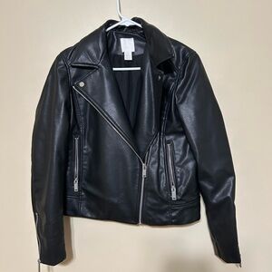 H&M Black Leather Biker Jacket